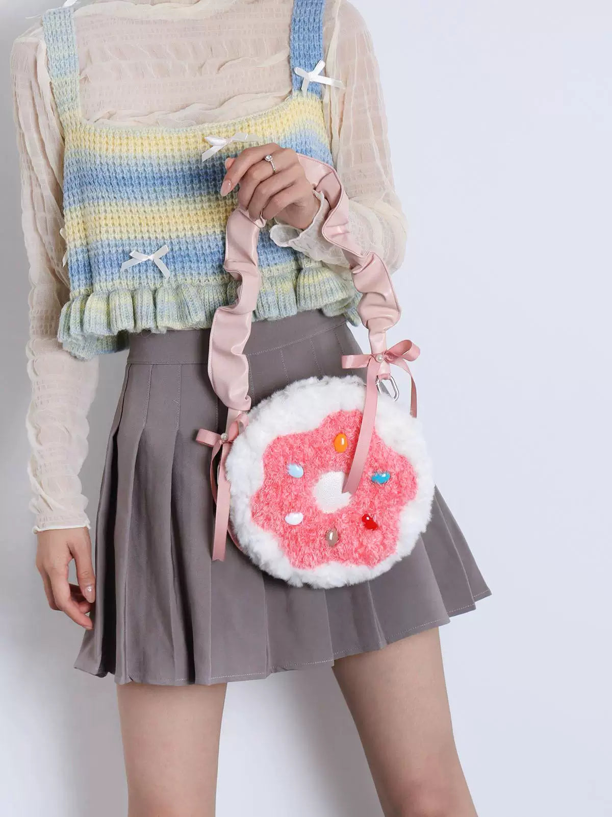 Fluffy Donut Crossbody Bag | bag | Three Fleas