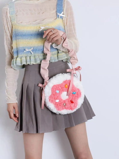 Fluffy Donut Crossbody Bag | bag | Three Fleas