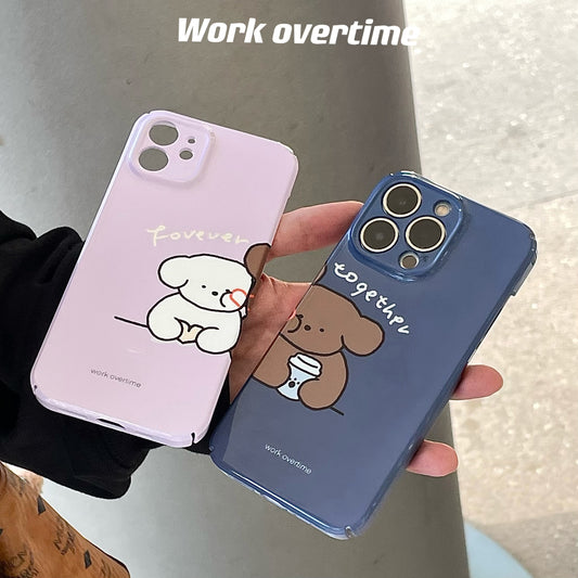 Puppy Kissing Couple Phone Case