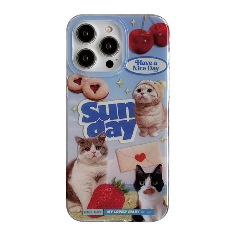 [ Meme Case ] Sweet cat and dog phone case