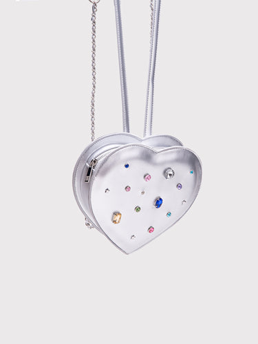 Y2k Bowtie bandage gemstone heart shape backpack