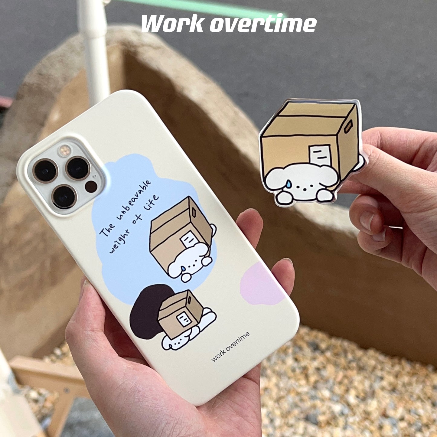 The Heavy Life of a Puppy Phone Case