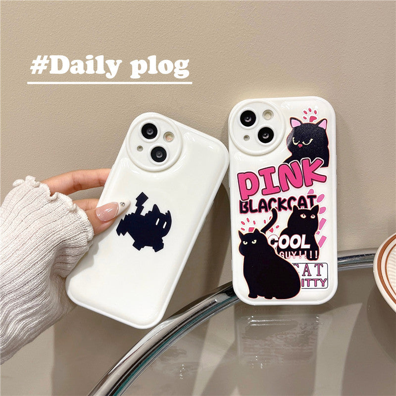 [ Meme Case ] Cool pink black cats  phone case