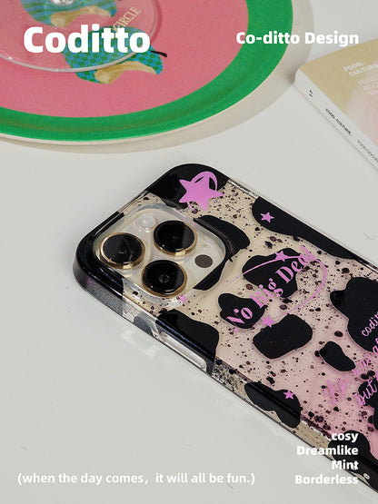 Pink Strawberry Star Cow Phone Case