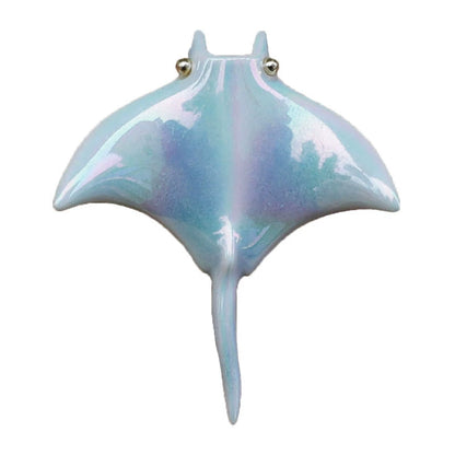 Handmade Ceramic Manta Brooch