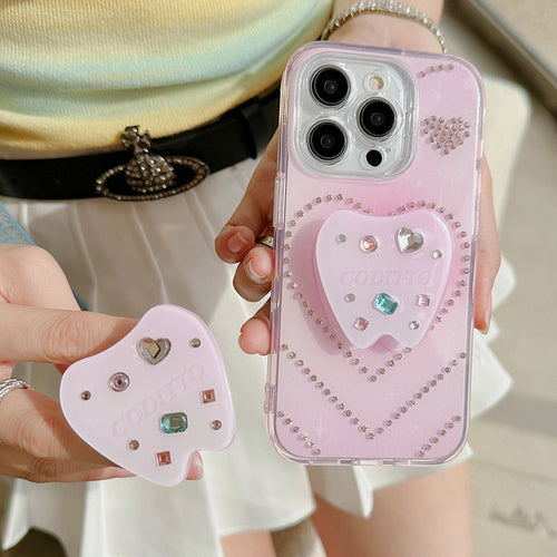 Pink Diamand Heart Phone Case