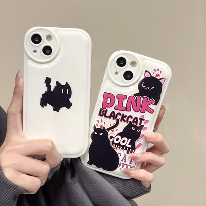 [ Meme Case ] Cool pink black cats  phone case