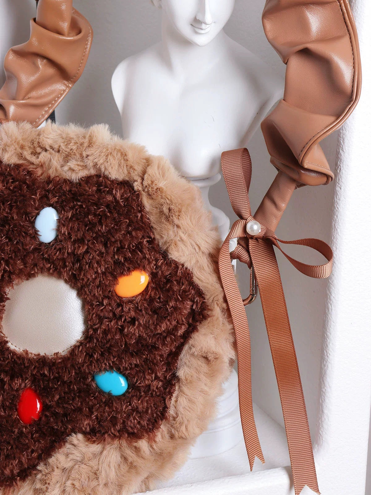 Fluffy Donut Crossbody Bag | bag | Three Fleas