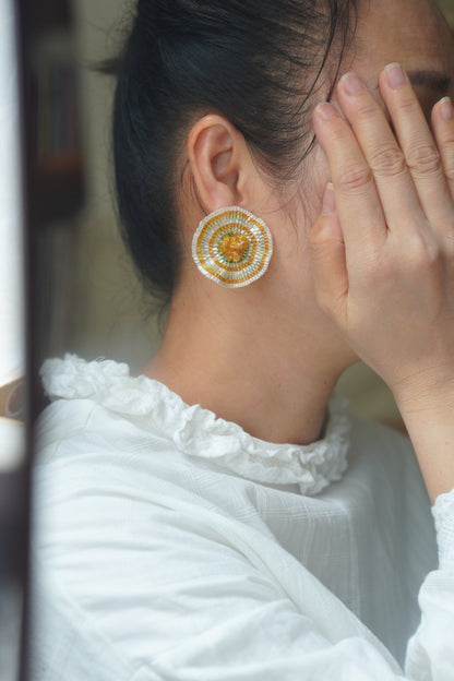 Handmade Vacation Seed Beaded Earrings