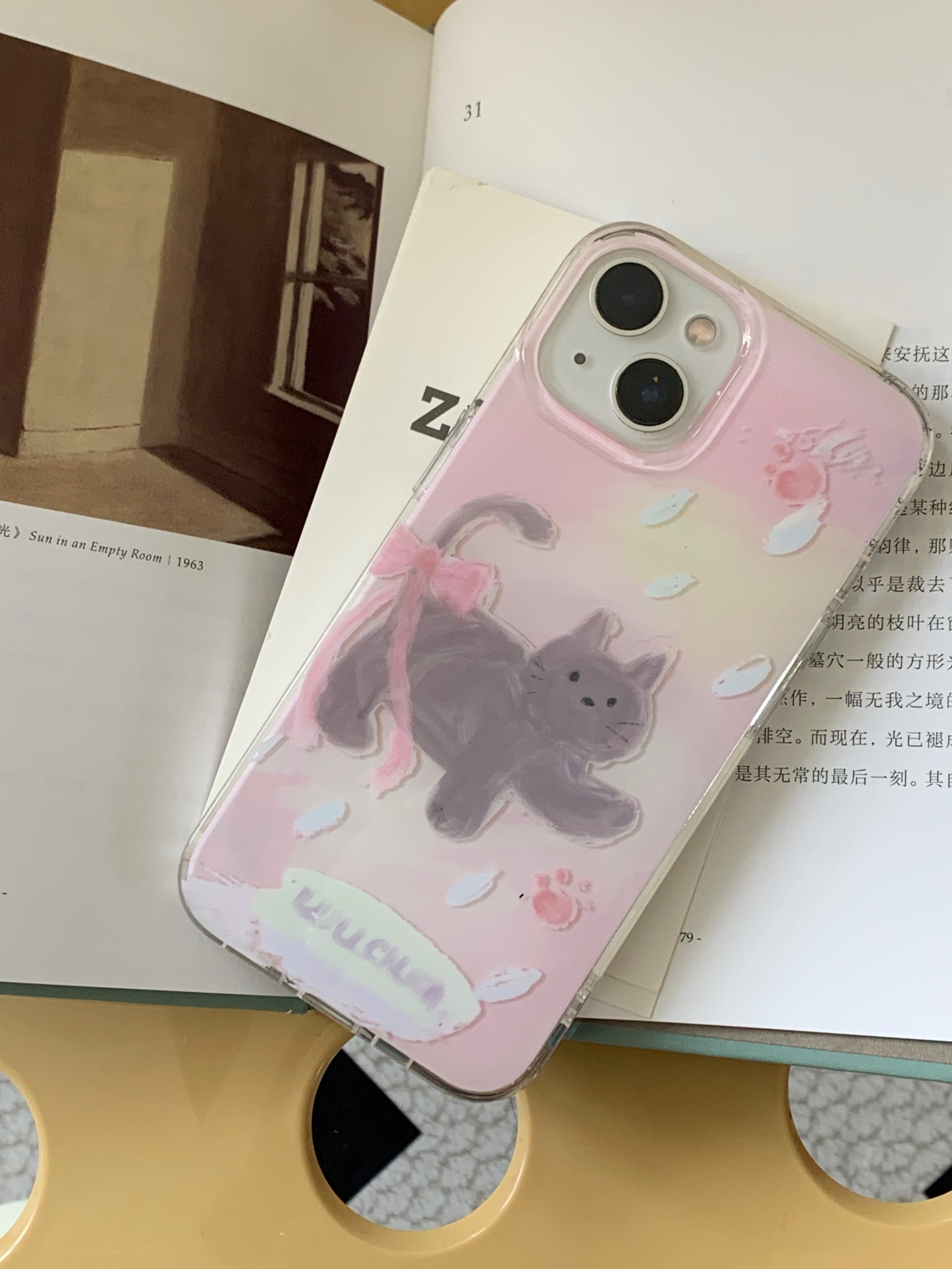 Kitty In The Rain Sketch Phone Case