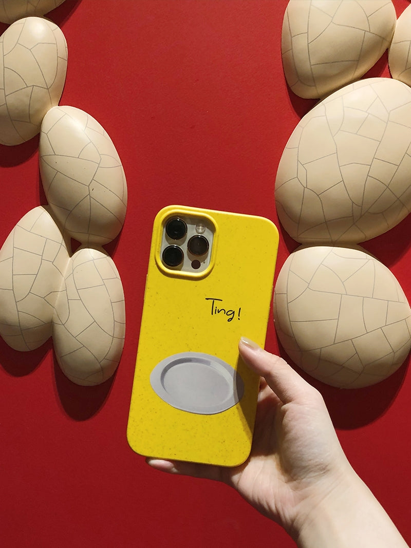 Empty Plate Degradable Yellow Phone Case