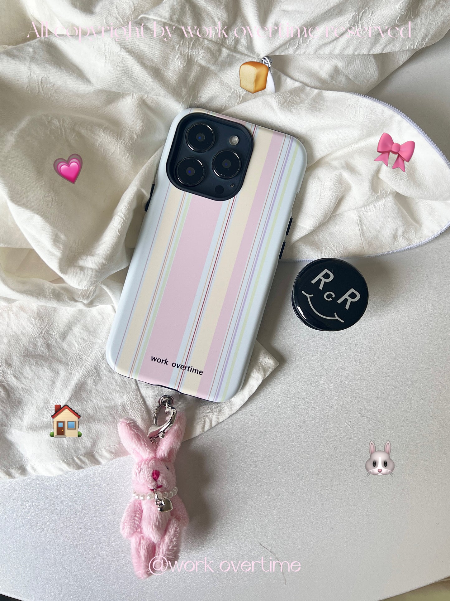 Elegant Striped Double Layer Phone Case