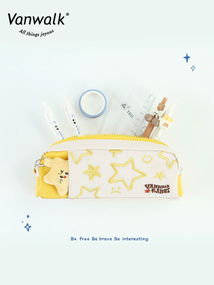 VANWALK Planet Illustration Long Pencil Bag