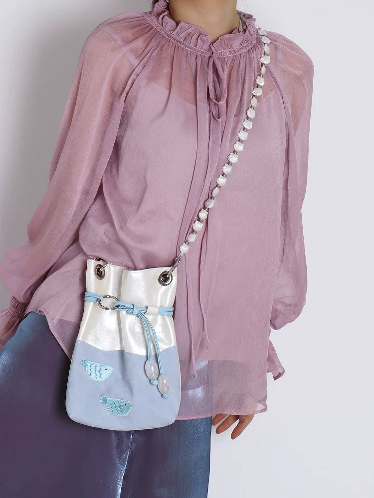 Ocean Fish Beaded Bucket Bag | Bag | Three Fleas