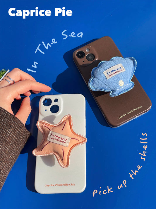 Starfish and Shell Shape Creative Matte Phone Case