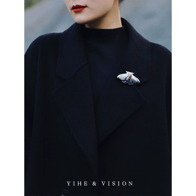 Handmade Ceramic Moth Brooch