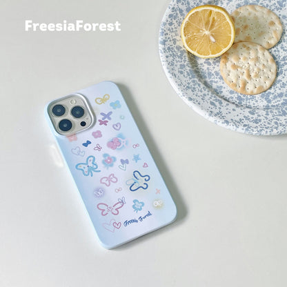 Blue Fluttering Butterflies Phone Case