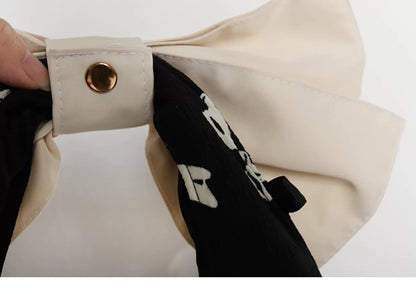 Bow-Print Convertible Handbag