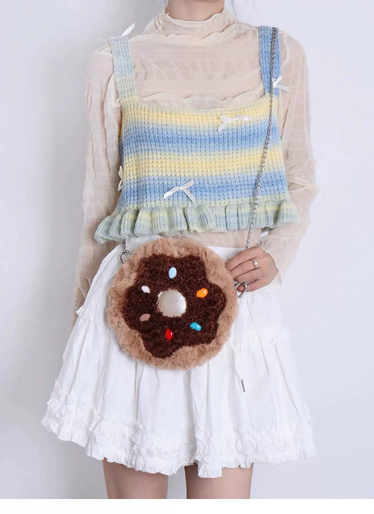 Fluffy Donut Crossbody Bag | bag | Three Fleas