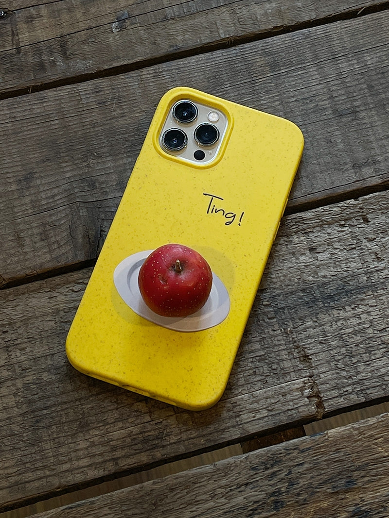 Empty Plate Degradable Yellow Phone Case
