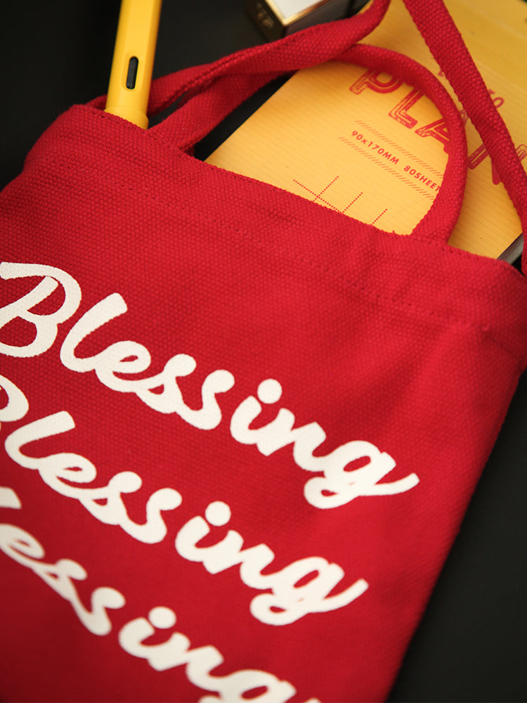 Tomato Red Mini Crossbody Canvas Bag