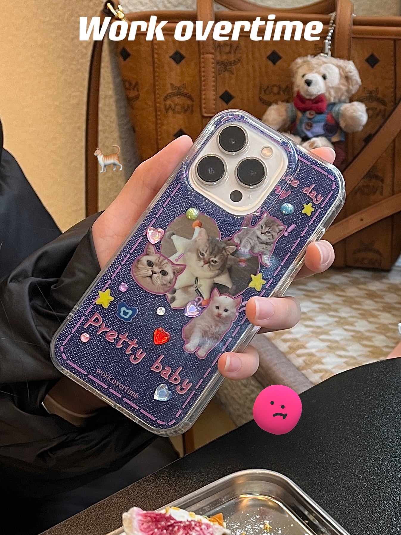 [ Meme Case ] Y2k Pretty Baby Cat Denim Phone Case