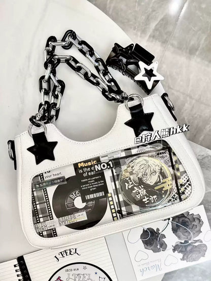 Y2k Pink Star Denim Ita-bag