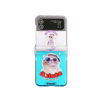 [ Meme Case ] Boss cat Samsung Galaxy Z Flip3/4 phone case