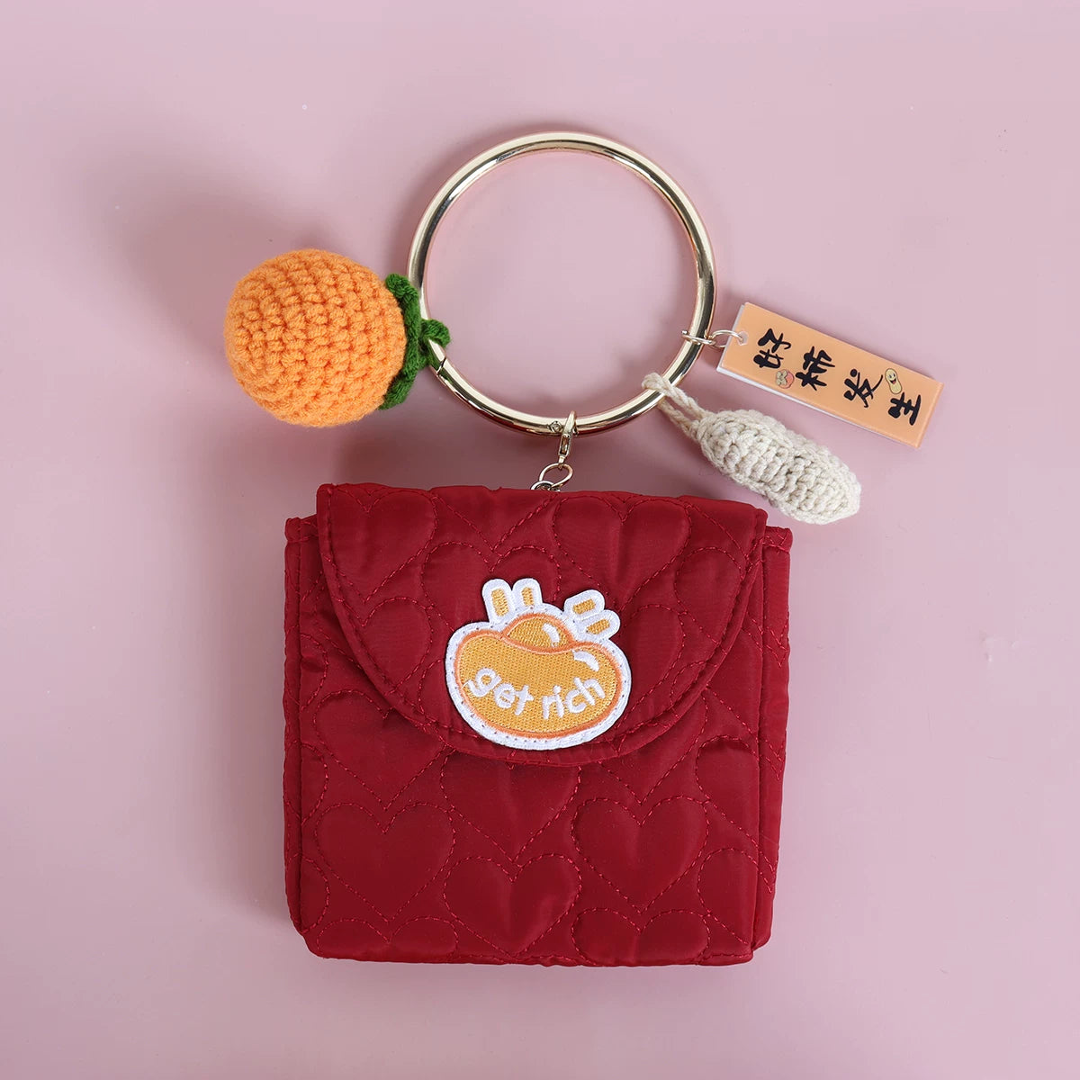 Lucky Red Quilted Mini Crossbody Bag | Bag | Three Fleas