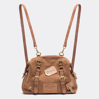 Retro Patch Rivet Shoulder Bag