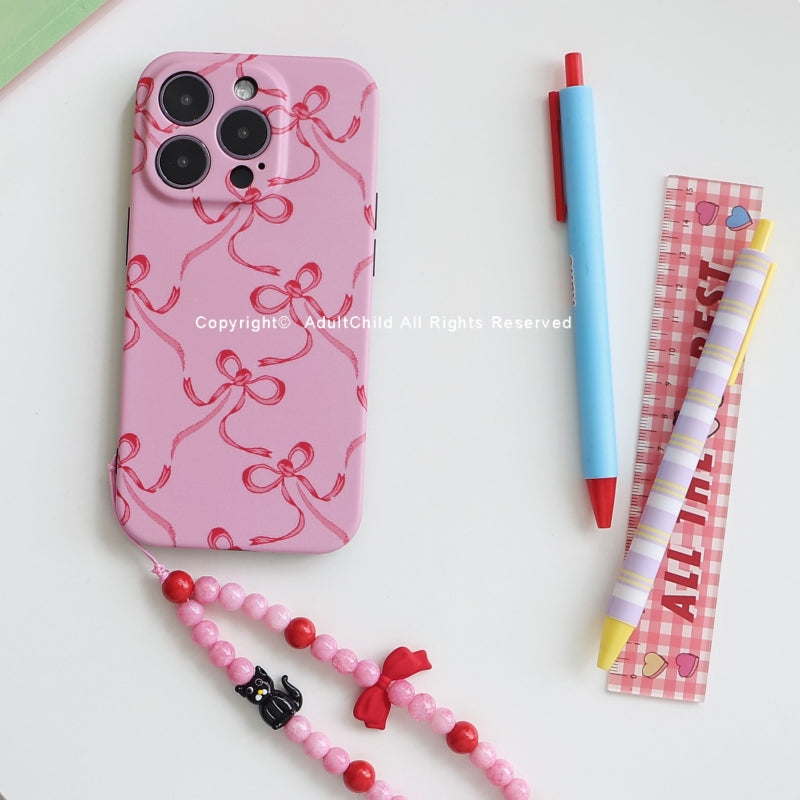 Gentle Pink Bow Phone Case