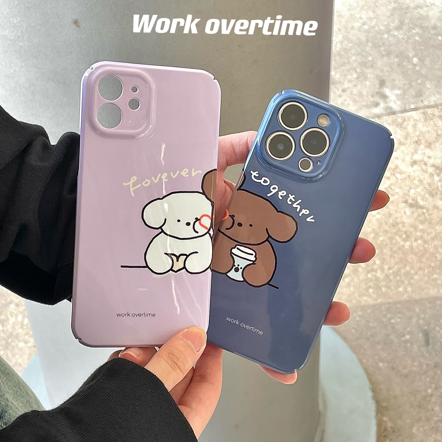 Puppy Kissing Couple Phone Case