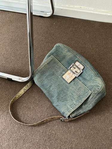 Vintage Denim Shoulder Bag