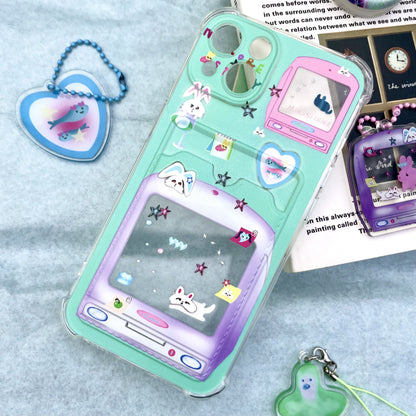 Retro 90's Game Rabbit Phone Case with Card Slot