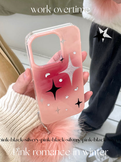 Pink Blush Gradient Star Phone Case
