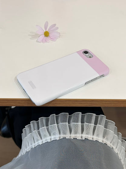 Pink and White Simple Phone Case