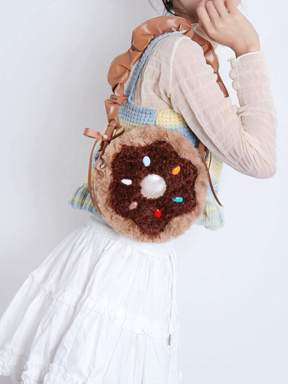 Fluffy Donut Crossbody Bag | bag | Three Fleas