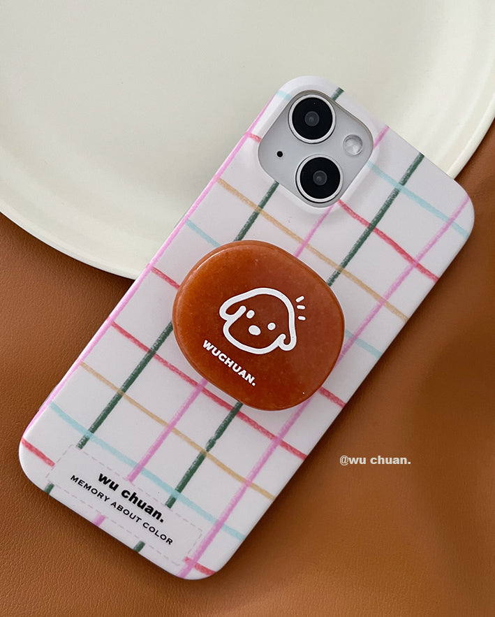 Crayon Drawing Plaid Phone Case