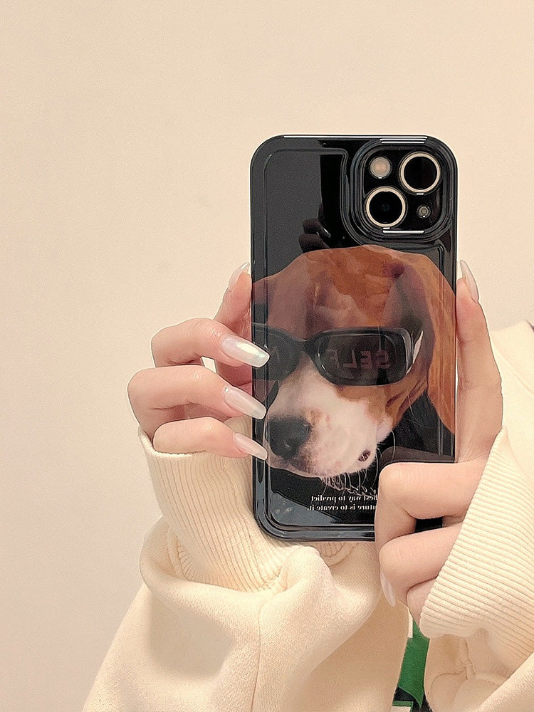 personalized wallet phone case Wake Up Hug Dog Have A Dream Day - Personalized Dog Lover's Leather Wallet Phone Case