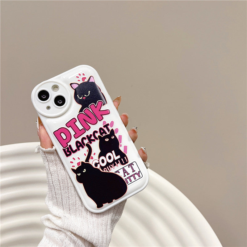 [ Meme Case ] Cool pink black cats  phone case