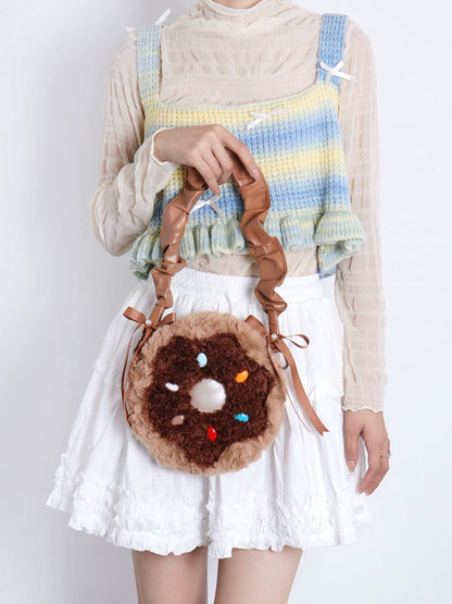 Fluffy Donut Crossbody Bag | bag | Three Fleas