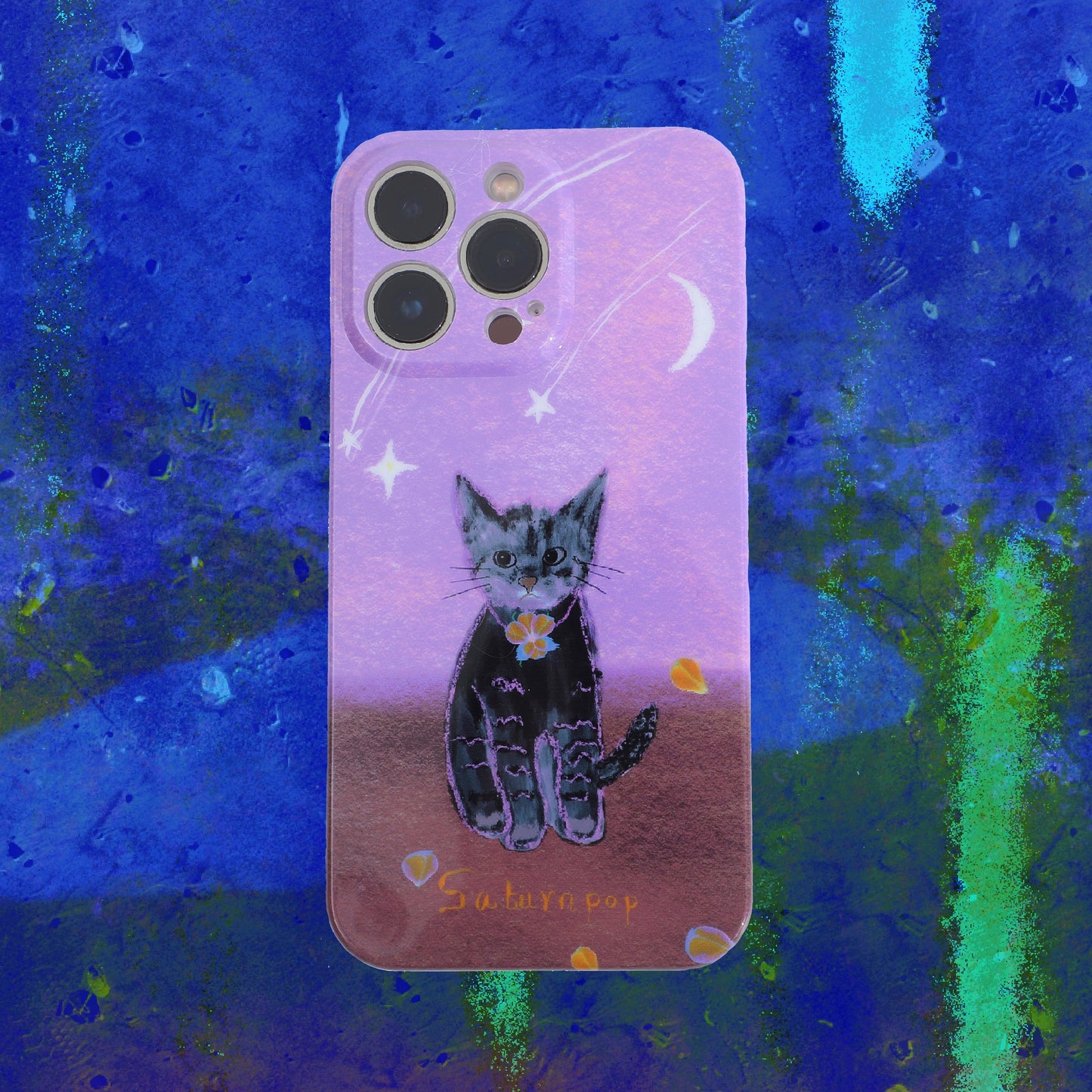 「Original」Sketching meteor cool kitten phone case