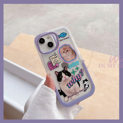 [ Meme Case ] Cats bracket all-in-one air-cusion phone case