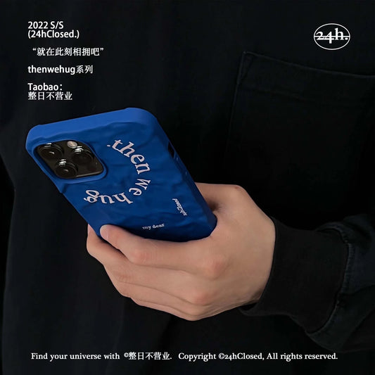 Klein Blue Then We Hug Wave Surface Phone Case