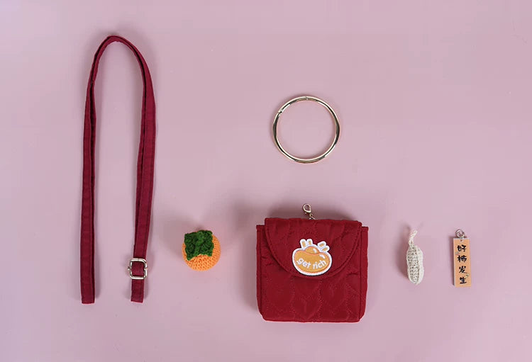 Lucky Red Quilted Mini Crossbody Bag | Bag | Three Fleas