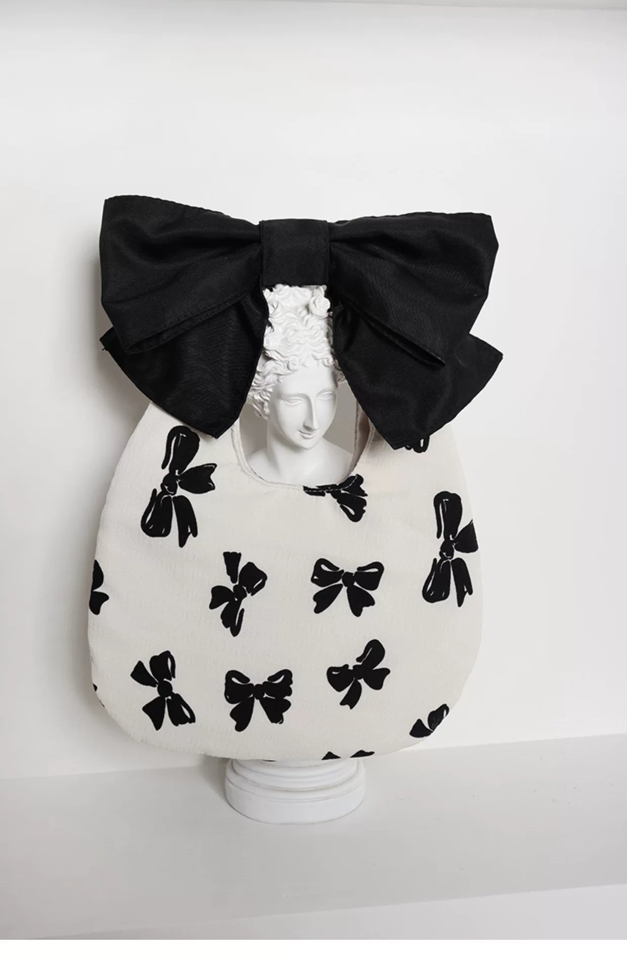 Bow-Print Convertible Handbag