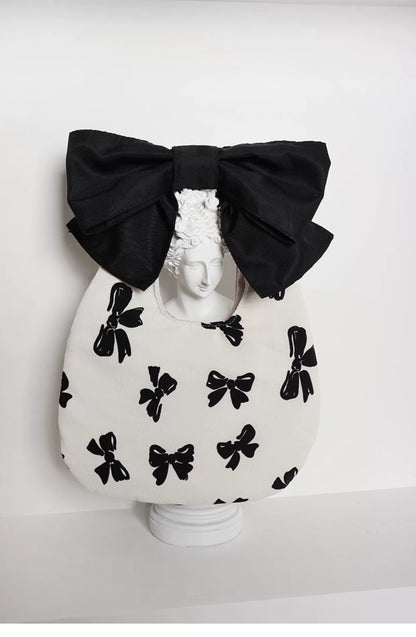 Bow-Print Convertible Handbag
