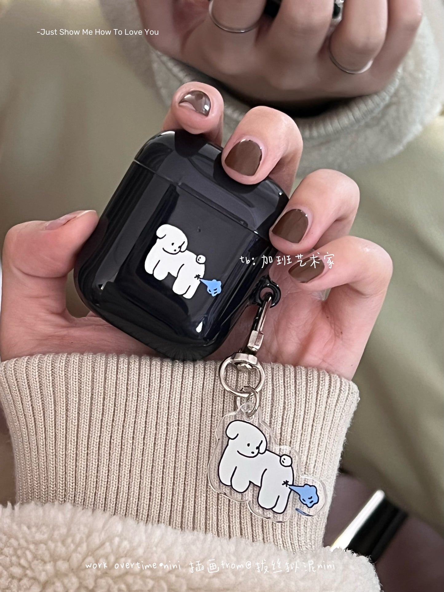 Funny Fart Puppy AirPods Case