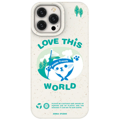 Protect the environment cats and dogs degradable phone case