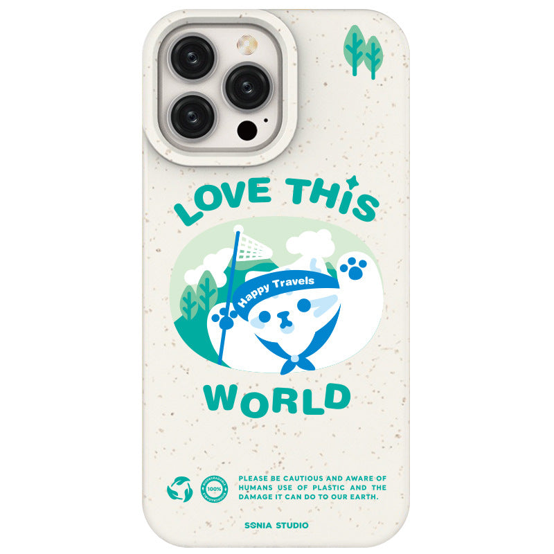 Protect the environment cats and dogs degradable phone case